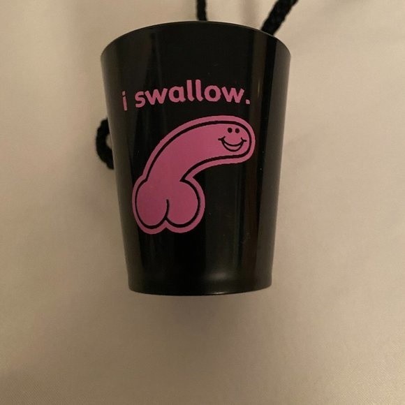 I Swallow Shot Glass on lanyard - Picture 3 of 4
